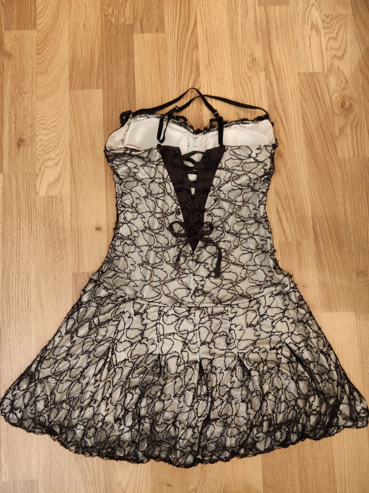 Платье Seam сетка серебристо чёрное праздничное выпускное