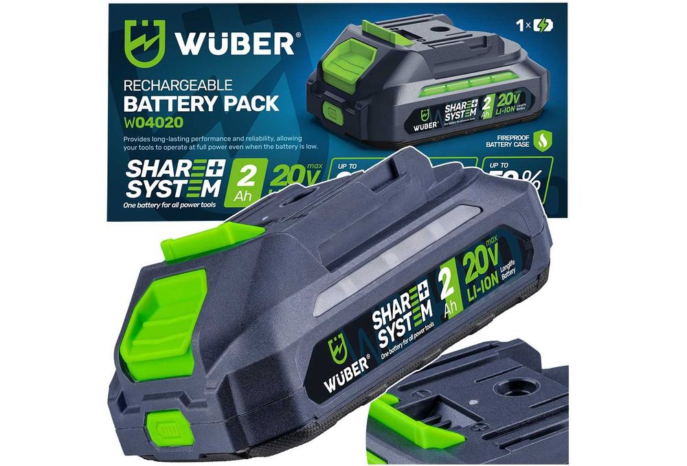 AKUMULATOR bateria WUBER SHARE+ SYSTEM litowo jonowa 20 V 2.0 AH 2545