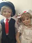 2 lalki kolekcjonerskie, Susan Lippl winylowe, dekoracja weselna