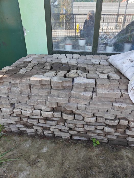Kostka brukowa z rozbiórki / demontażu, ponad 1000 sztuk