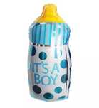 Balon foliowy butelka niebieska baby shower 44 cm