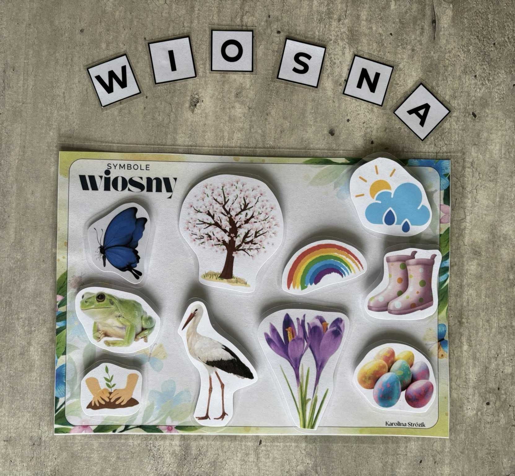 Układanka na rzepy pory roku Montessori zabawka edukacyjna dla dzieci