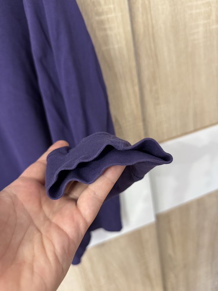 Koszulka Polo Lacoste XL fioletowa długi rękaw longsleeve plus size