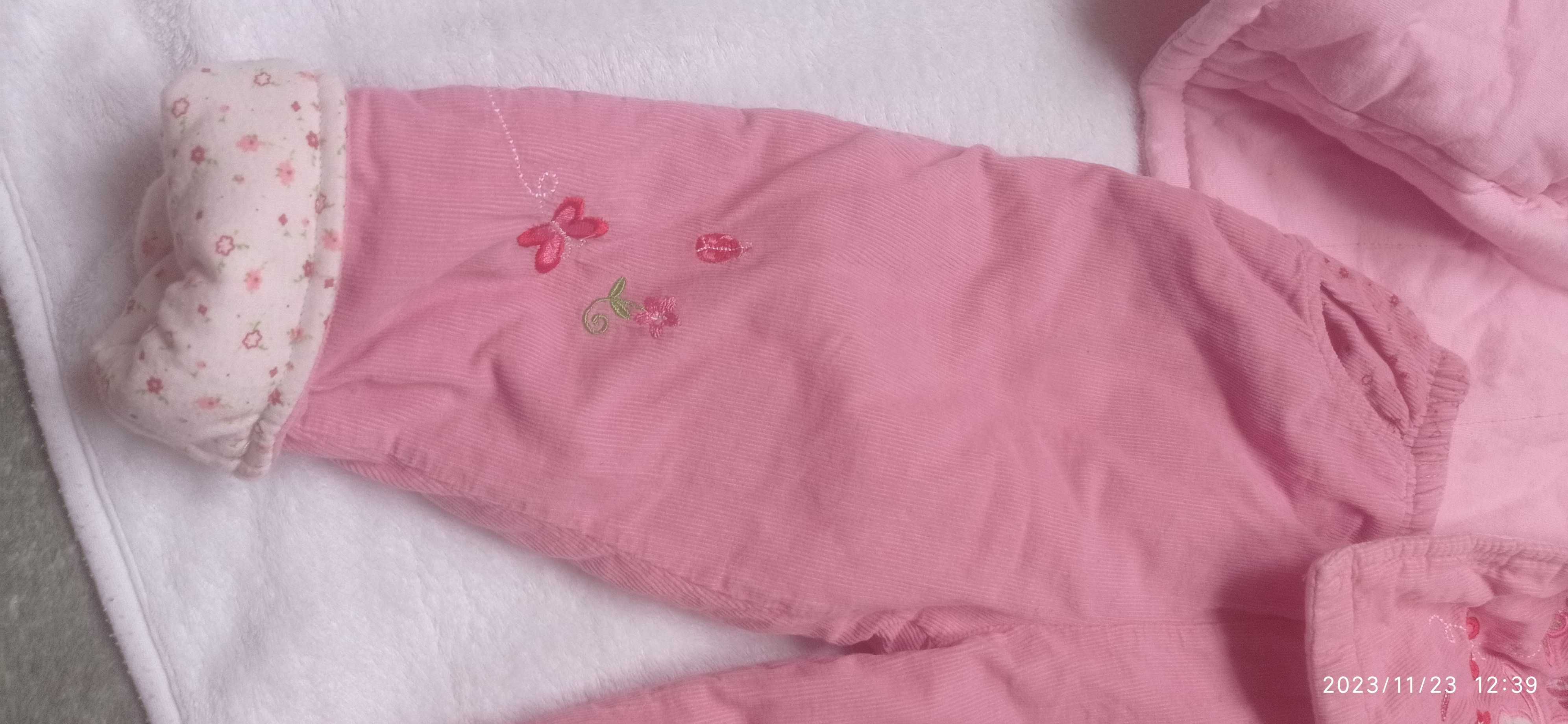Kurtka spodnie zimowe dla dziewczynki r. 68