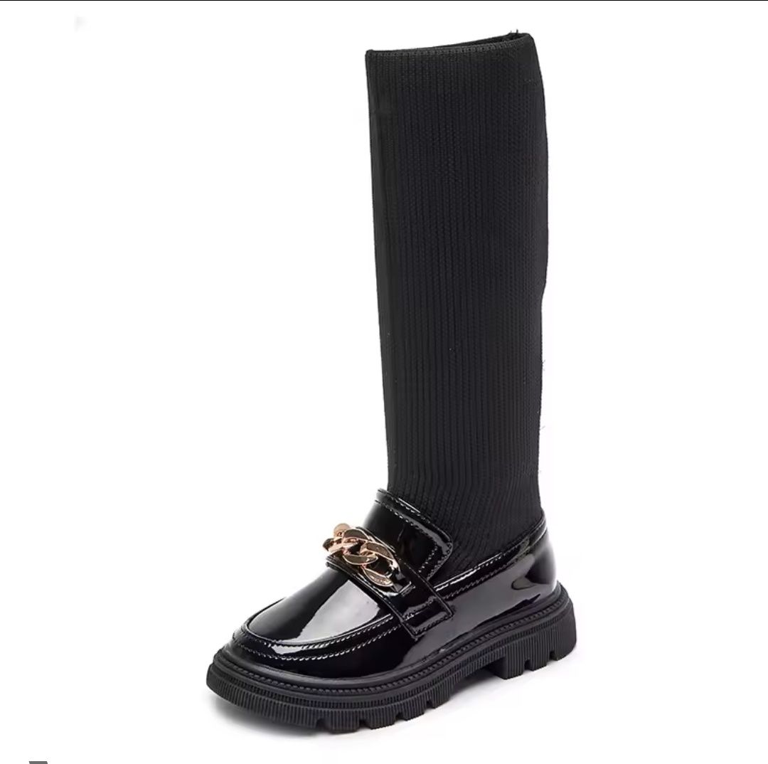 Czarne Elastyczne modne kozaki botki mokasyny. Rozm. 36 22 cm