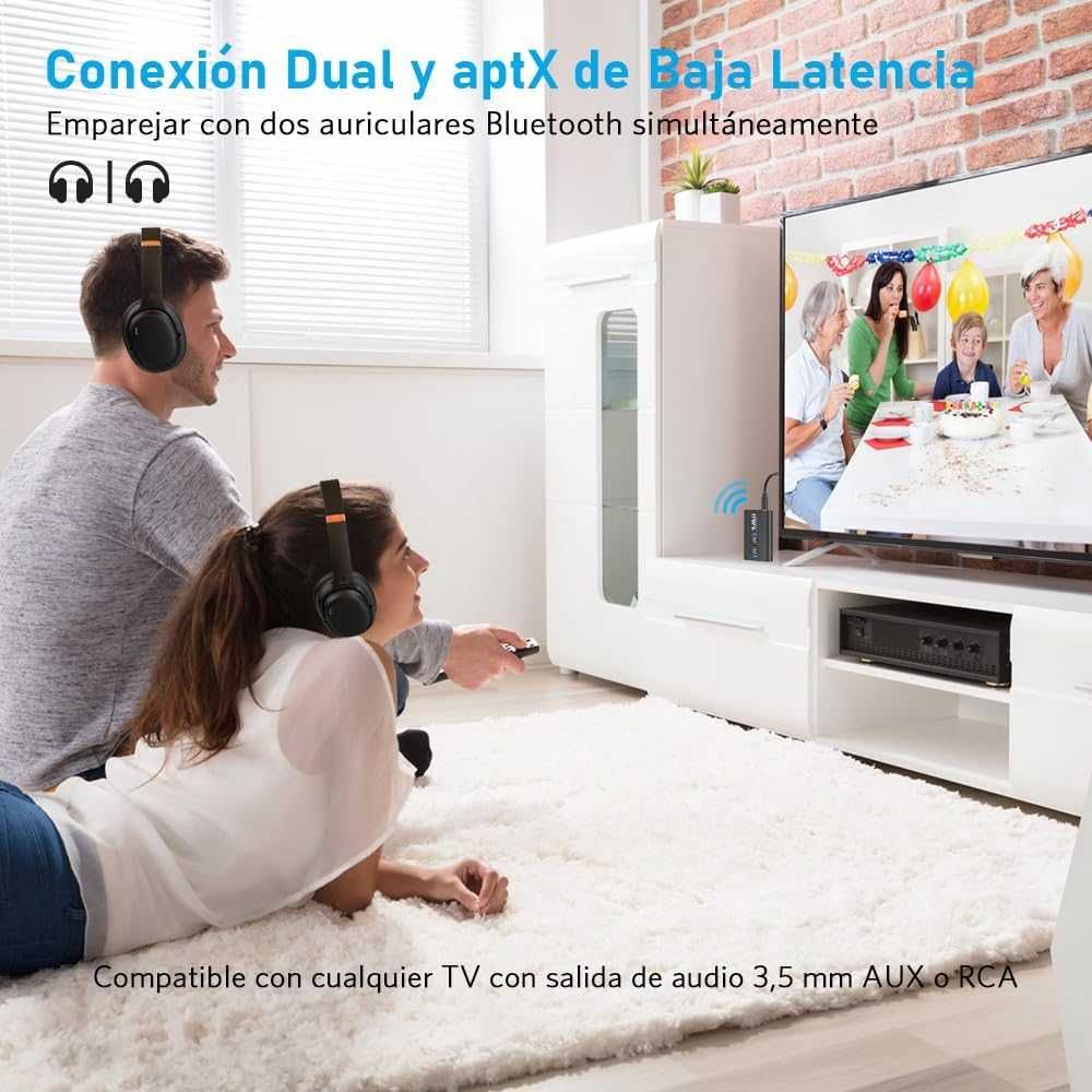 Nadajnik TV 1Mii Bluetooth 5.3, adapter Bluetooth, gniazdo audio 3,5