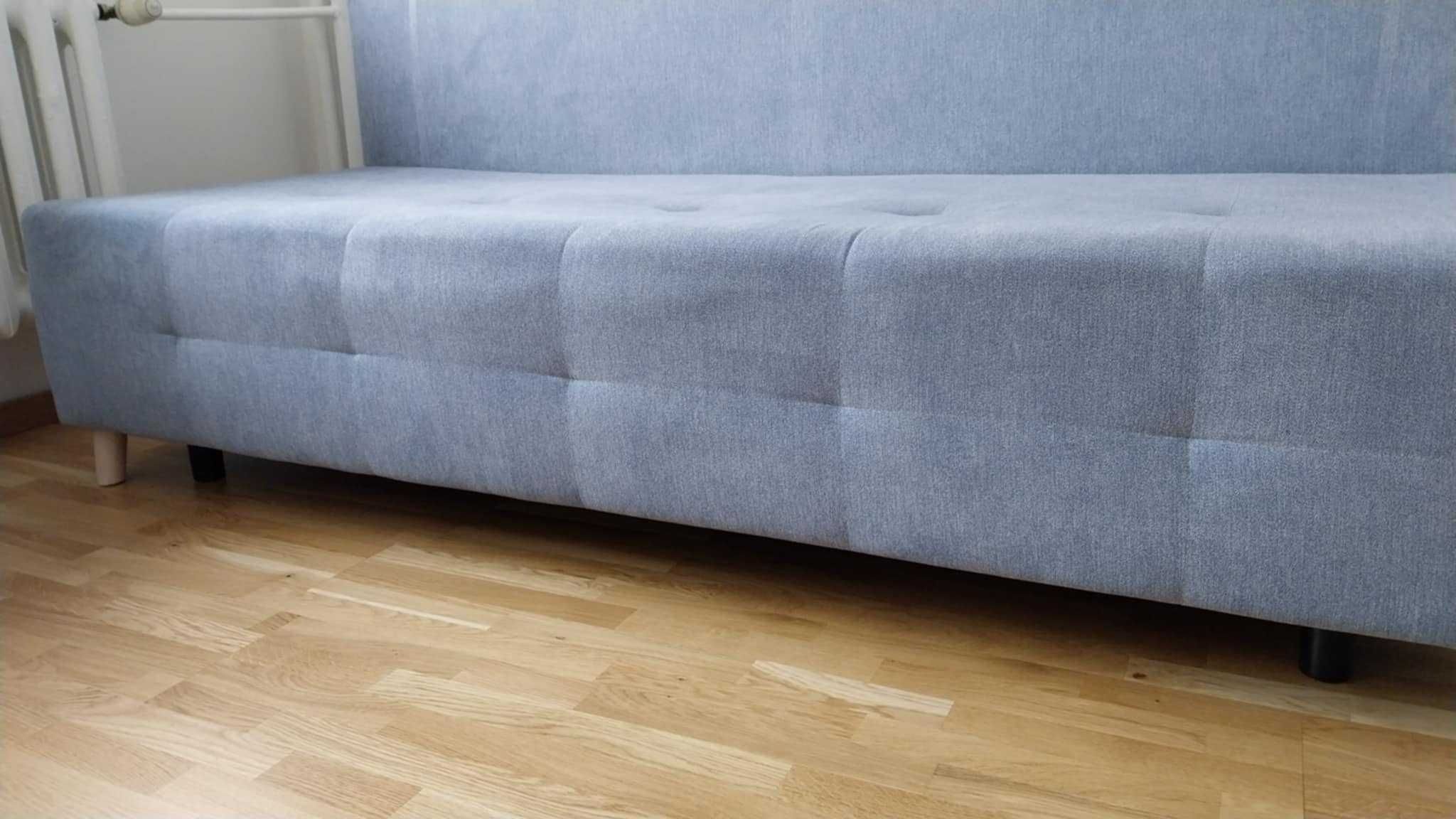 Sofa rozkładana szaroniebieska