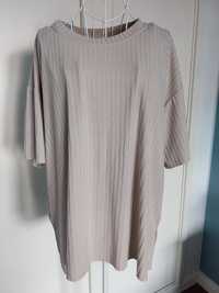 Camisola cor nude, manga curta | H&M, Tamanho L, muito bom estado.