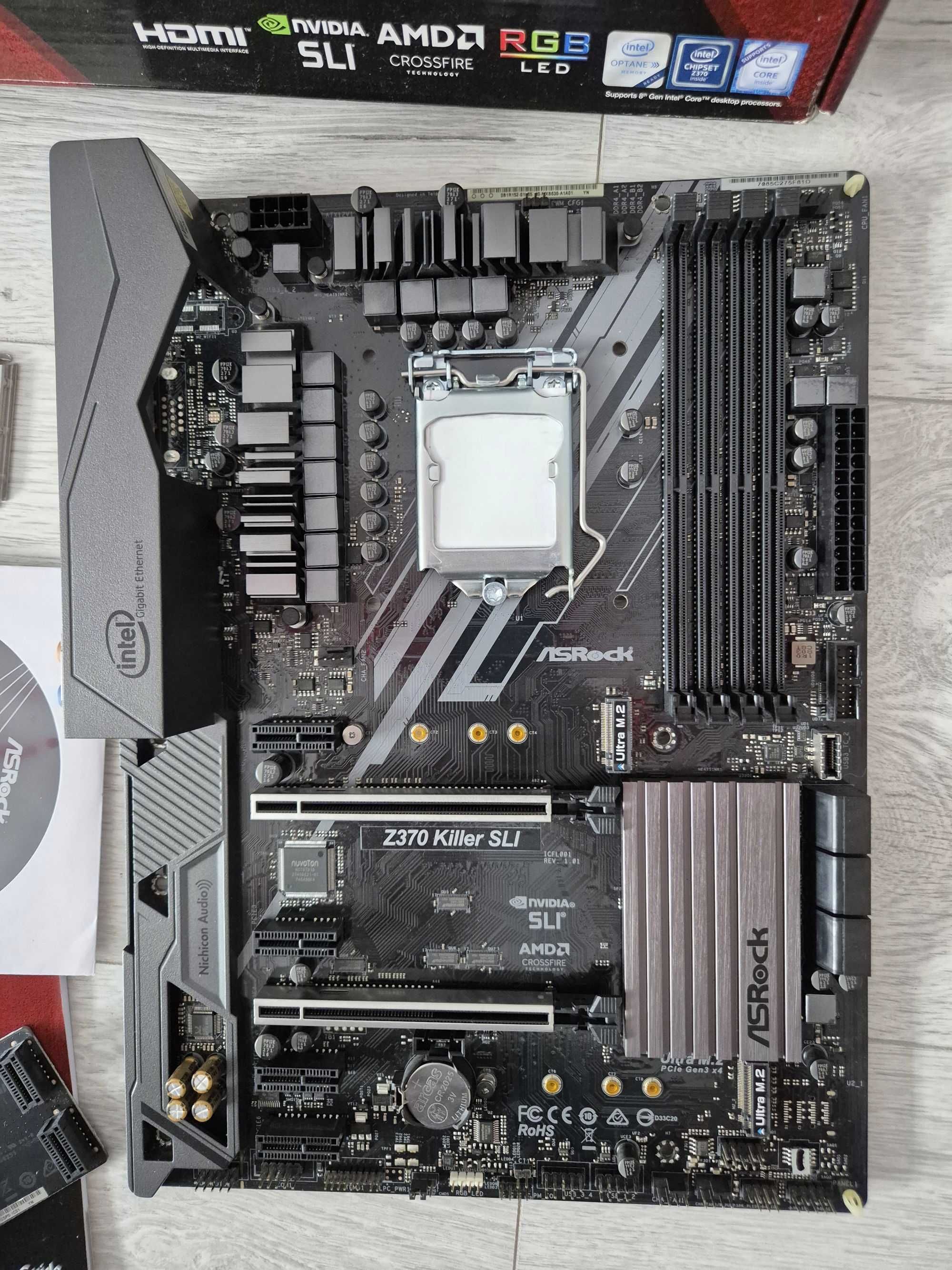 s1151v2 ігрова материнка ASRock Z370 Killer SLI для Intel 8-9. TradeIN