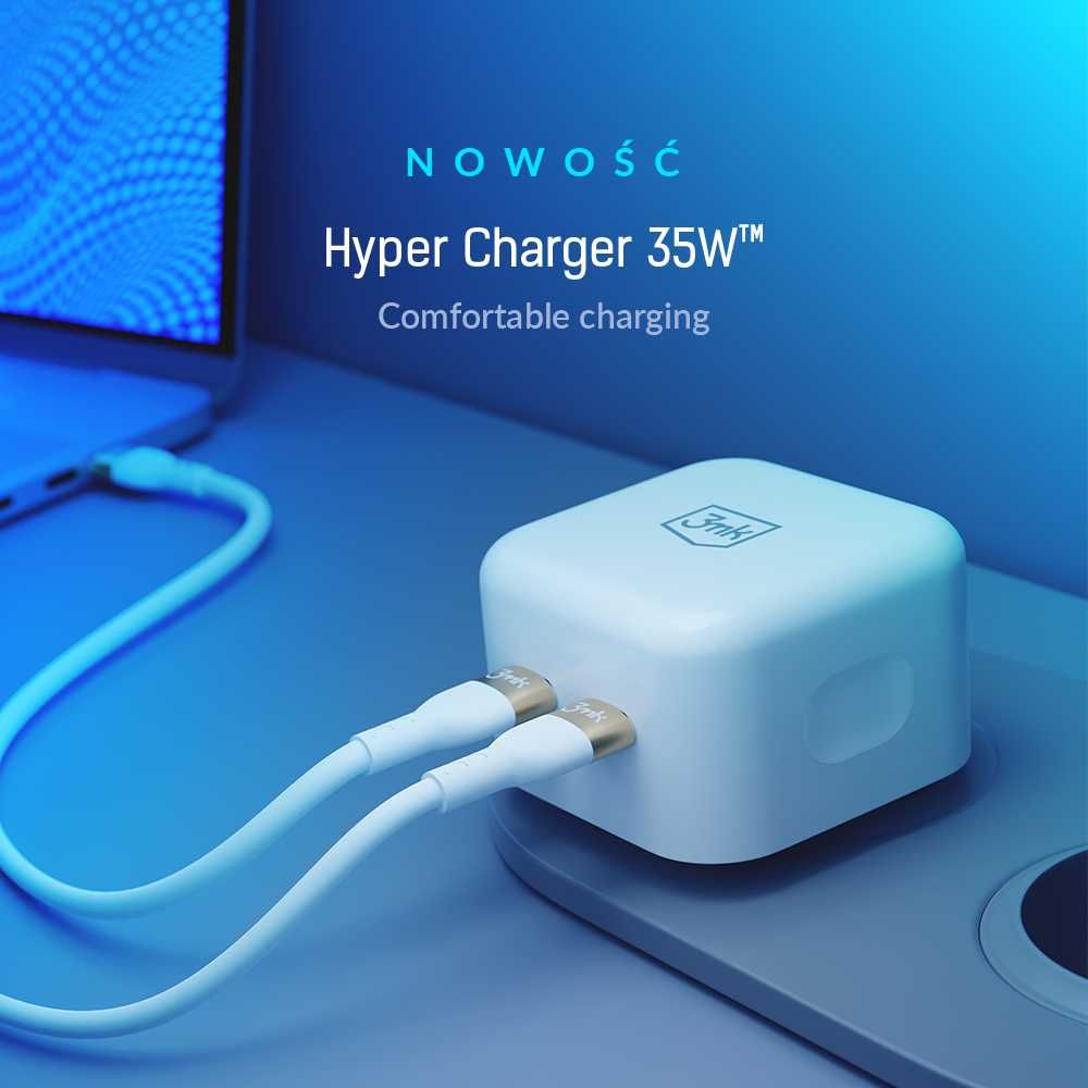 3MK Hyper Charger 35W 2xUSB-C ładowarka sieciowa QC