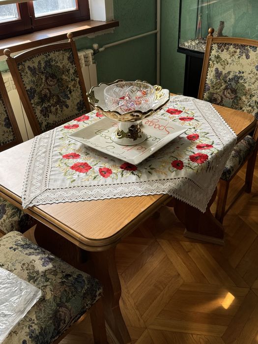 Дубовий стіл, сімейний стіл, кухонний стол розкладний