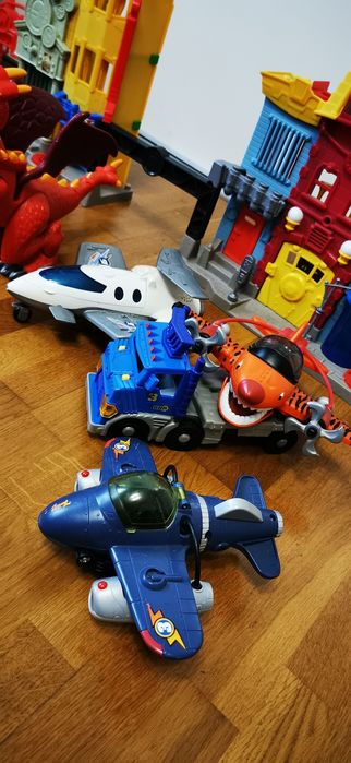 Imaginext Fisher price, Centrum Ratunkowe,Baza,smok,samolot,ciezarowka