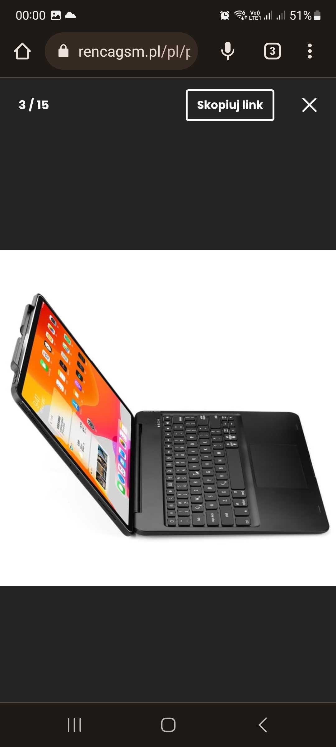 Case ipad pro 12.9 Keyboard klawiatura touchpad obudowa bluetooth