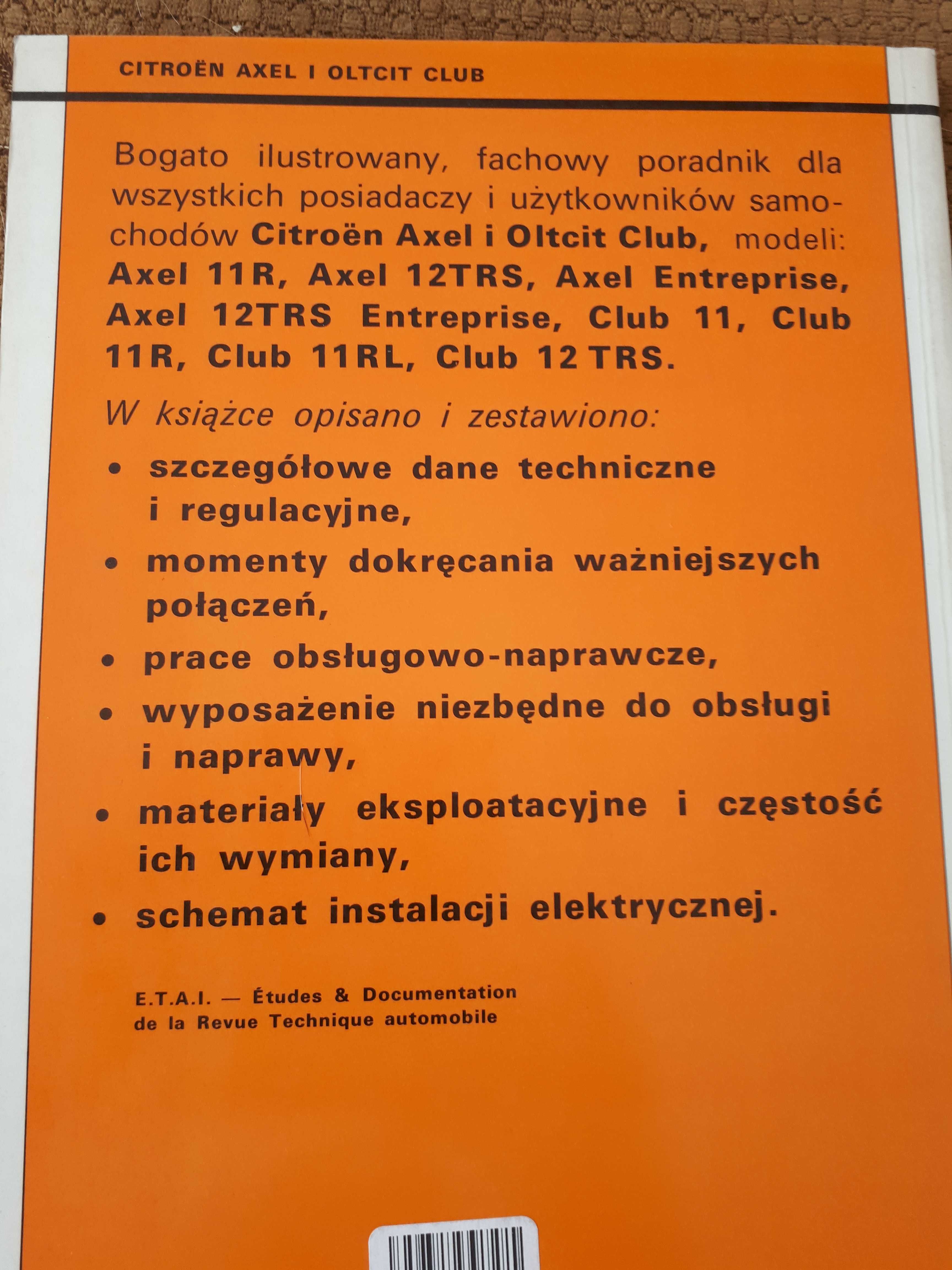 Citroen Axel / Oltcit Club - naprawa książka