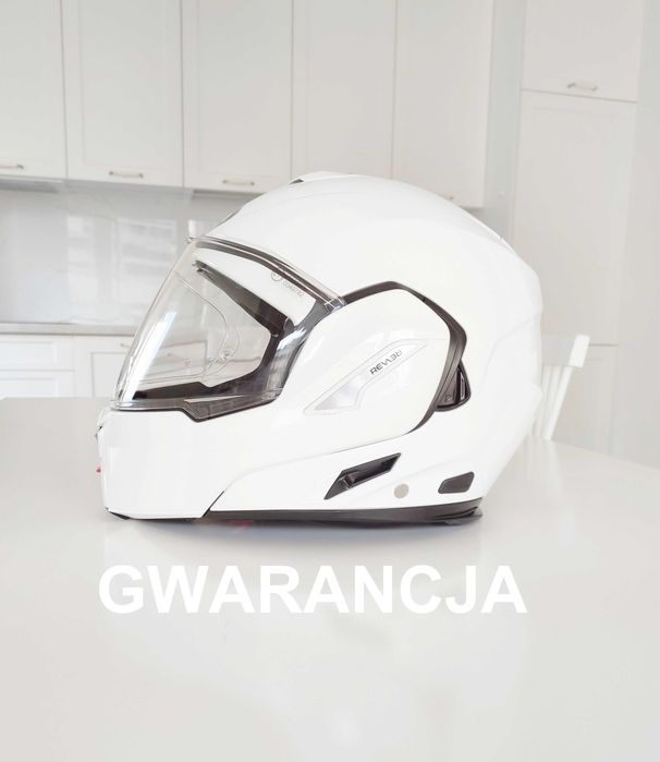 Airoh REV 19 Szczękowy Flip-Up Blenda kask motocyklowy white biały M
