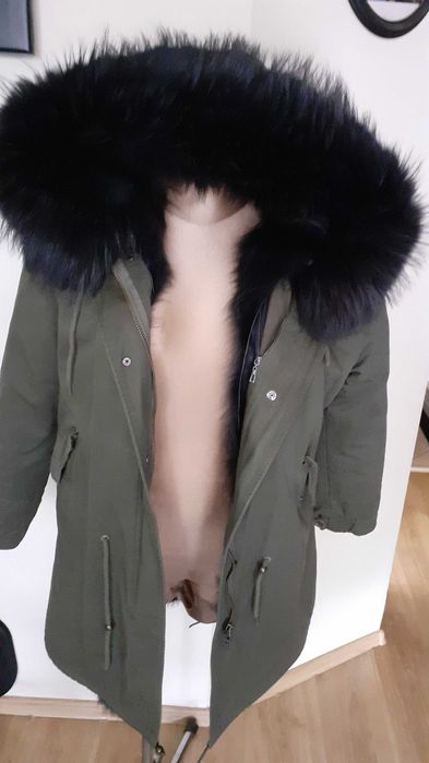 Kurtka parka na futrze