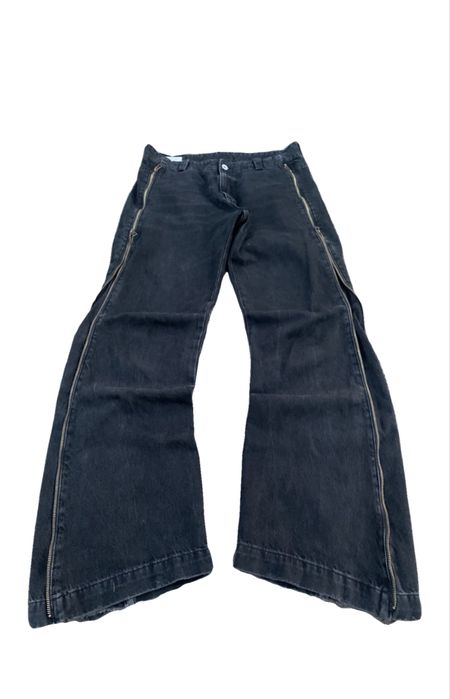 Zara flared jeans zip