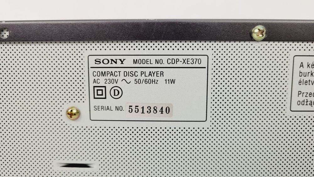 Sony cdp xe 370 odtwarzacz płyt CD czarny sprawny