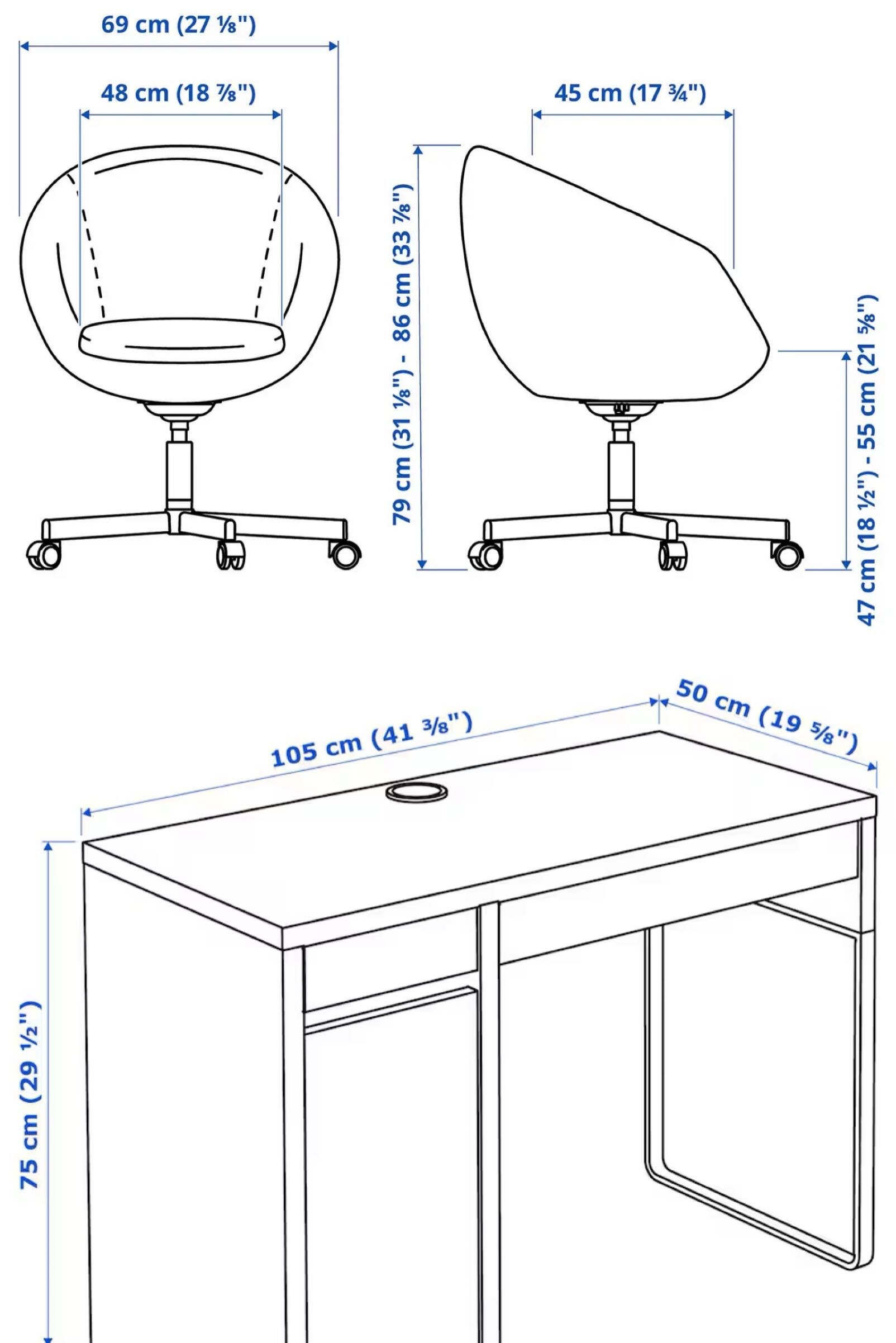 Стіл, Крісло, Лампа IKEA