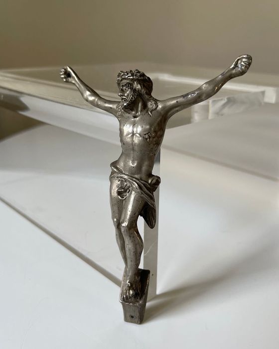 Korpus Jezus Vintage Cynkal Ołów Rzeźba Odlew Dewocjonalia