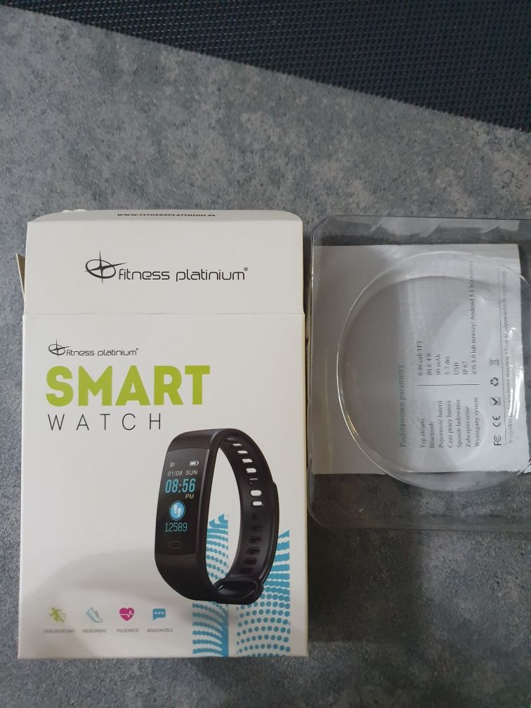 Zegarek do pomiaru tętna smart watch fitness platinium