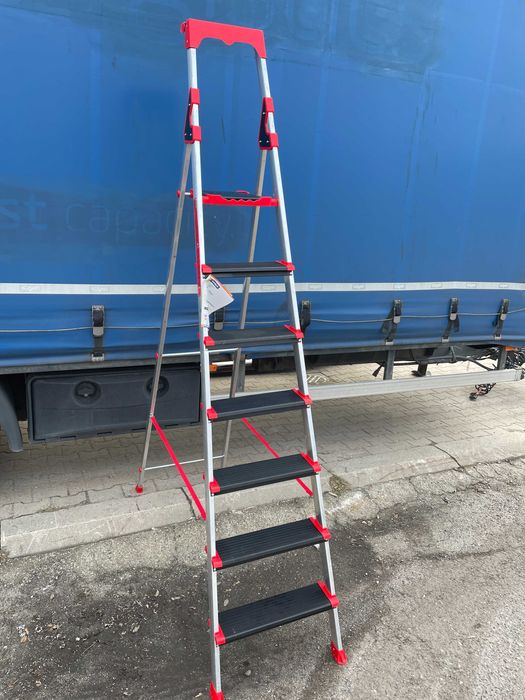 Drabina aluminiowa montażowa magazynowa PRO HIGHER ALU 7 - II Gat