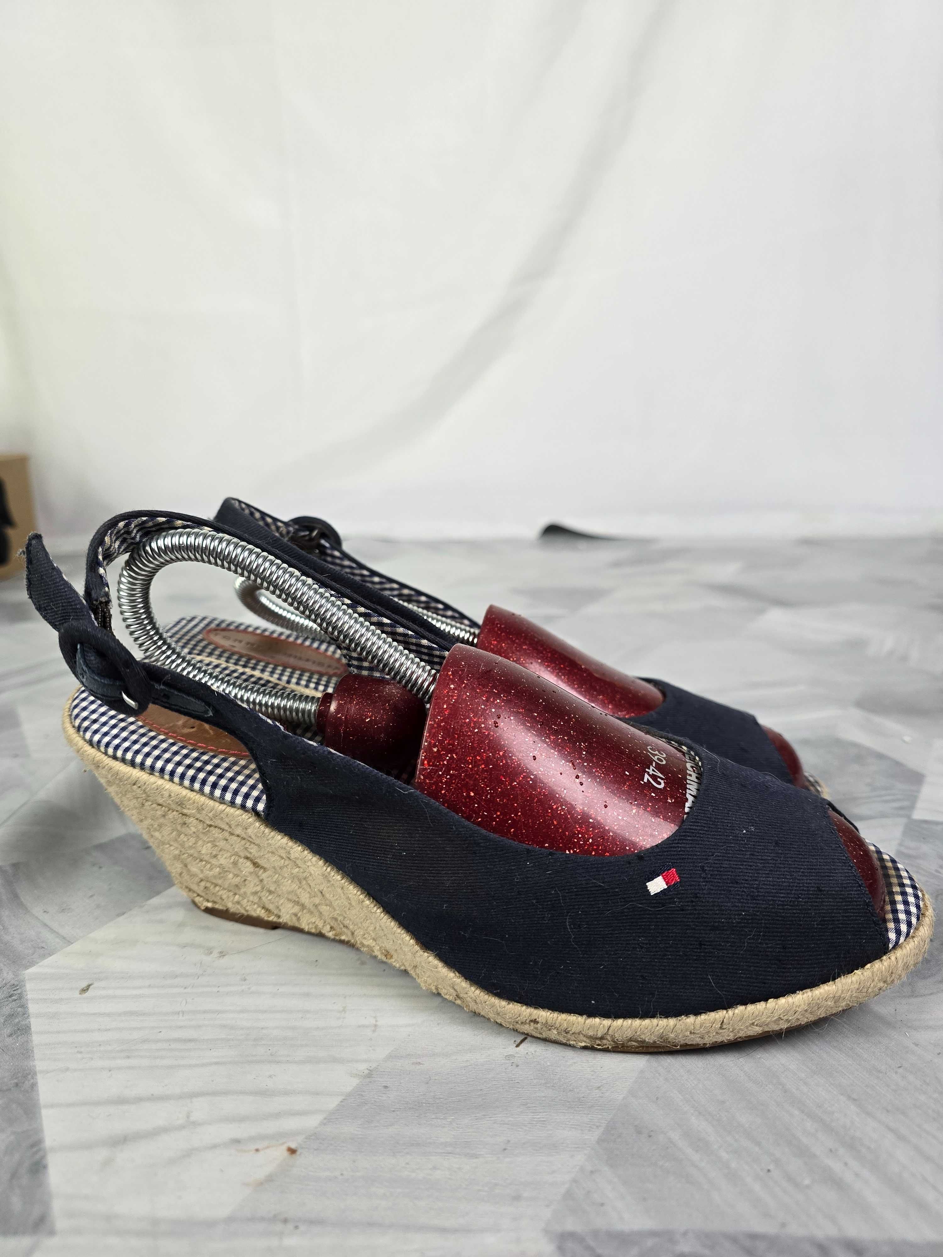 Damskie buty na koturnie espadryle klapki tommy hilfiger rozmiar 37