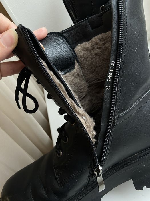 Зимові жіночі шкіряні чоботи