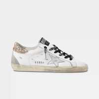 Кросівки Golden Goose White Superstar Sneakers With Golden Glitter