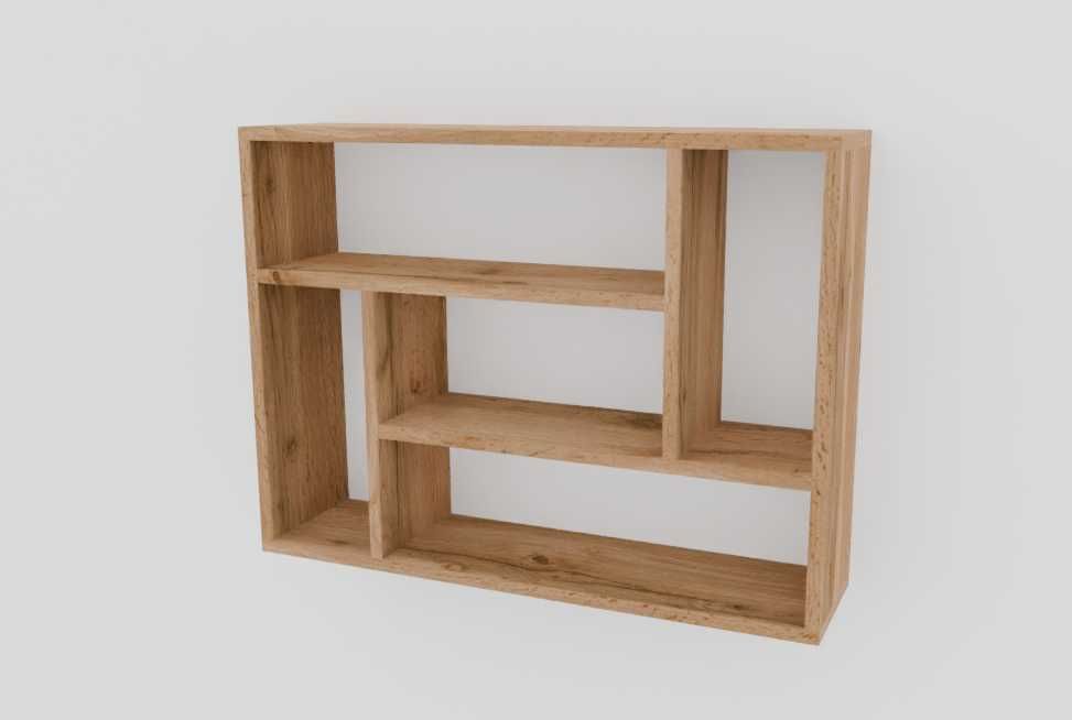 Полиця настінна для книг та декору 800х600