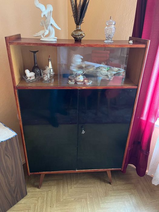 PRL zestaw BFM 1020B Lejkowski Leśniewski stół krzesła komoda szafa