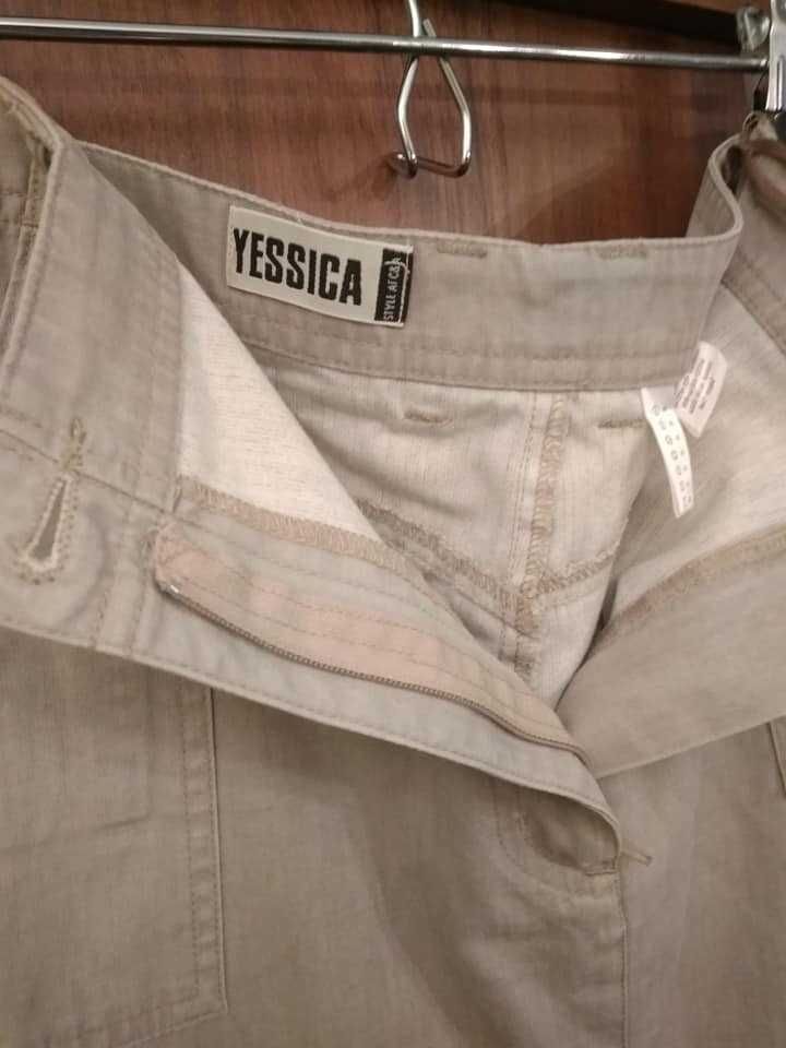 Spódnica r. 44 16 khaki zielona kieszenie