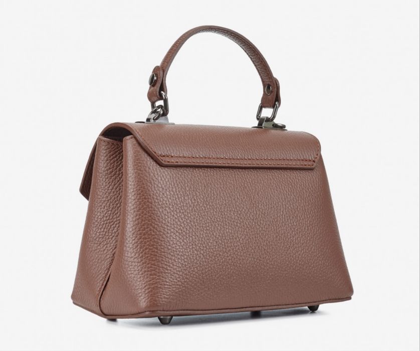 Virginia conti сумка крос боді шкіряна коричнева чорна  сумка