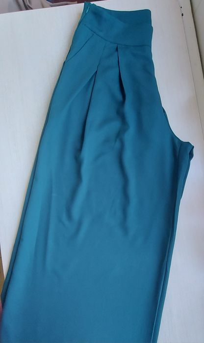 Темно- зелені брюки палаццо L