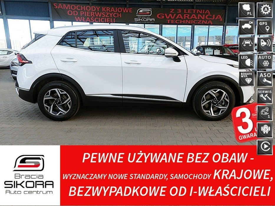 Kia Sportage Biały PERŁA 1WŁ Kraj. Bezwyp LED+Kamera+NAVI Gwarancja FABRYCZNA F23%