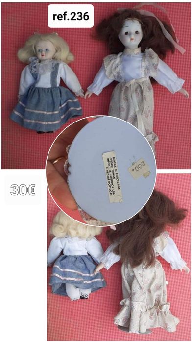 2 bonecas de Porcelana antigas