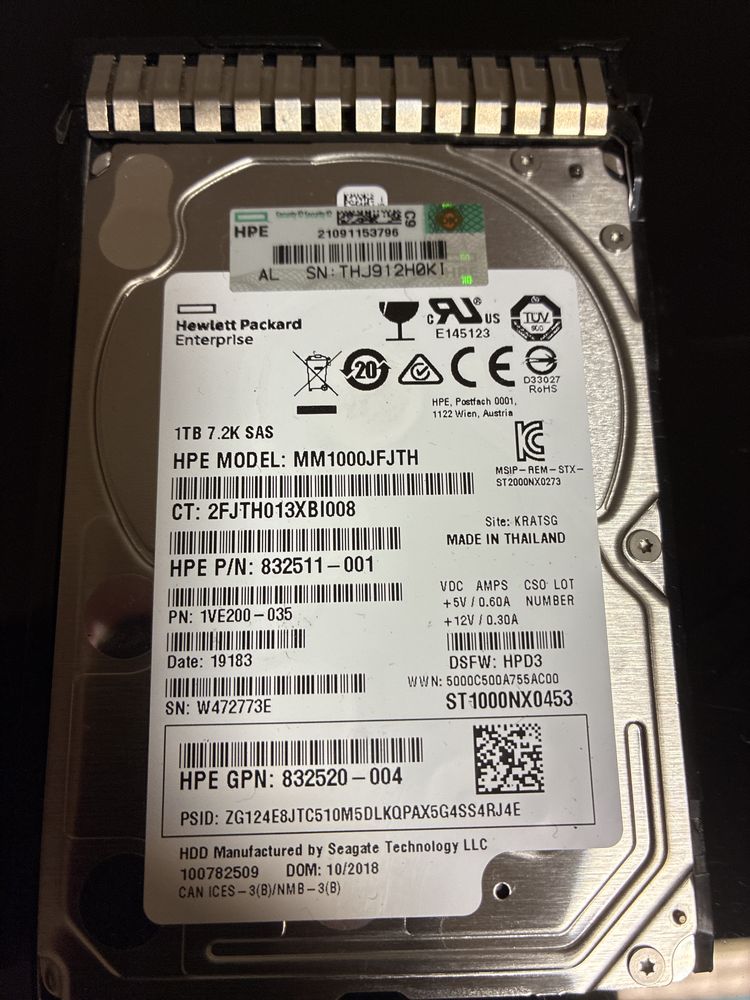 Disco HP 1TB 7.2 SAS