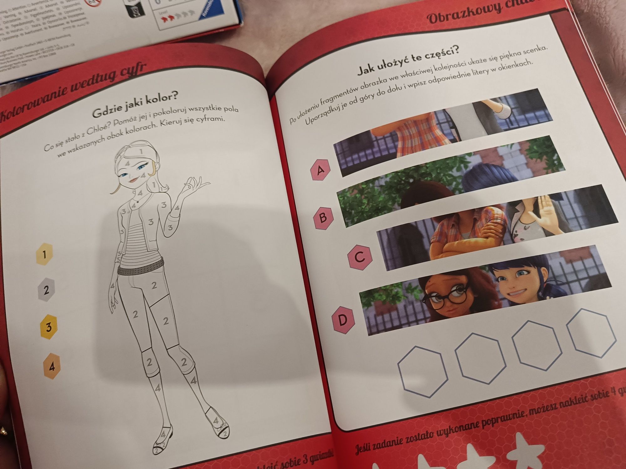 Puzzle 3d Ravensburger Miraculous biedronka i czarny kot kotek ćwiczen