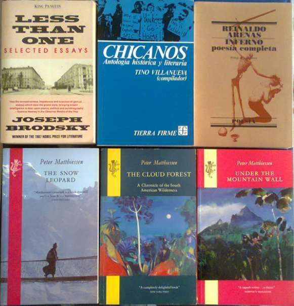 76 livros: Burroughs/ Miller/ Breytenbach/ J. Rulfo/Matthiessen/Borges
