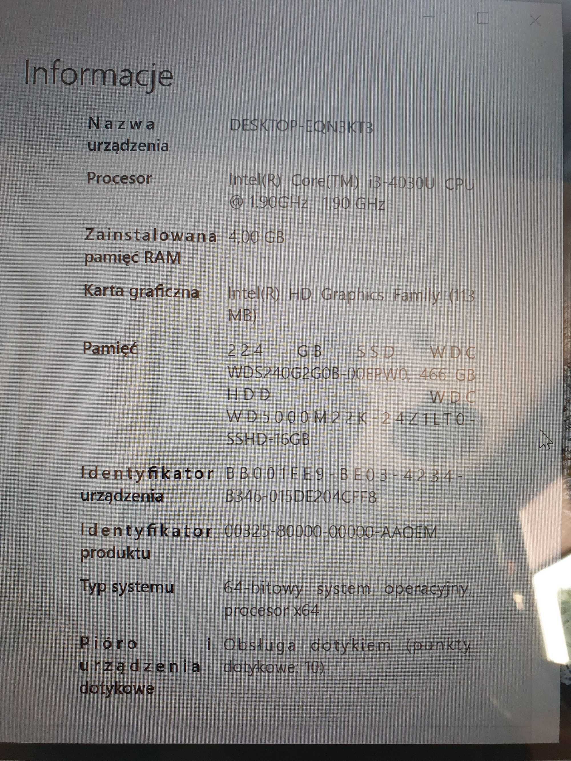 Lenovo yoga 2 intel core i3