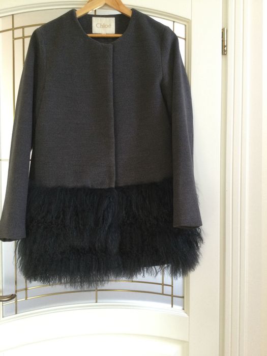 Пальто Choe з хутром лами