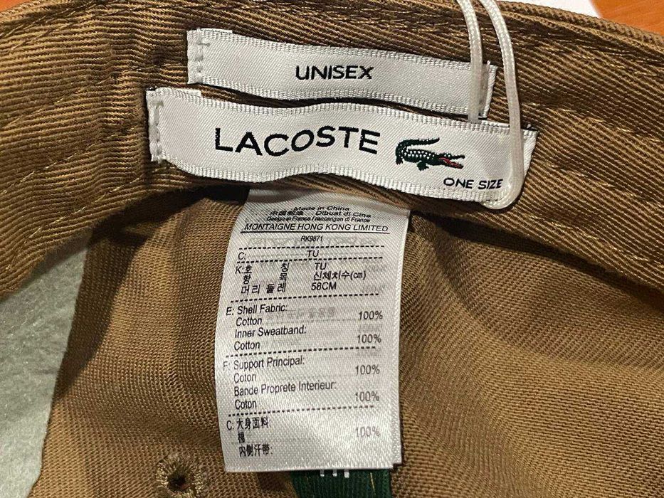 Кепка Lacoste large front logo cap унісекс бейсболка оригінал