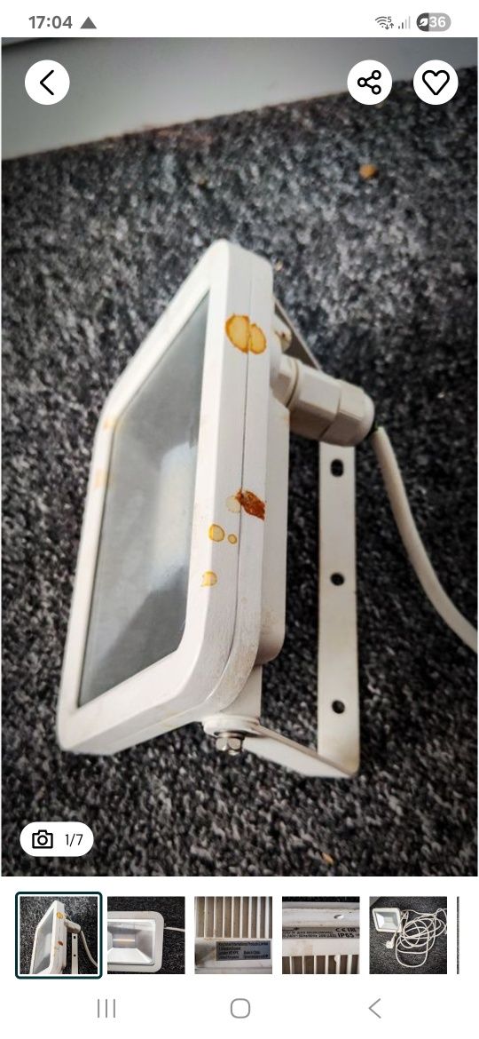 Lampa halogenowa i ramka