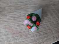 Bukiet 7 róż z papieru różowe czerwone