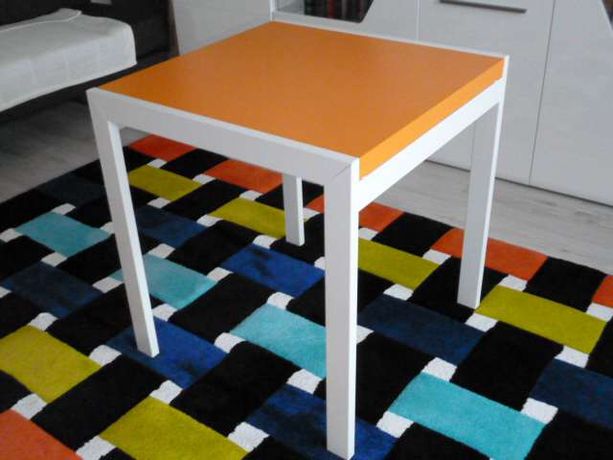 Stół rozkładany, kwadratowy DADO Q B ARANCIO ( 70 x 70 x 140 cm. )