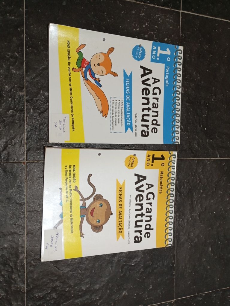 Livros escolares de português/matemática