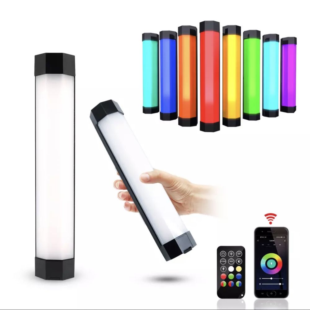 Luxceo P200 RGB (6W) світло, трубка, power bank