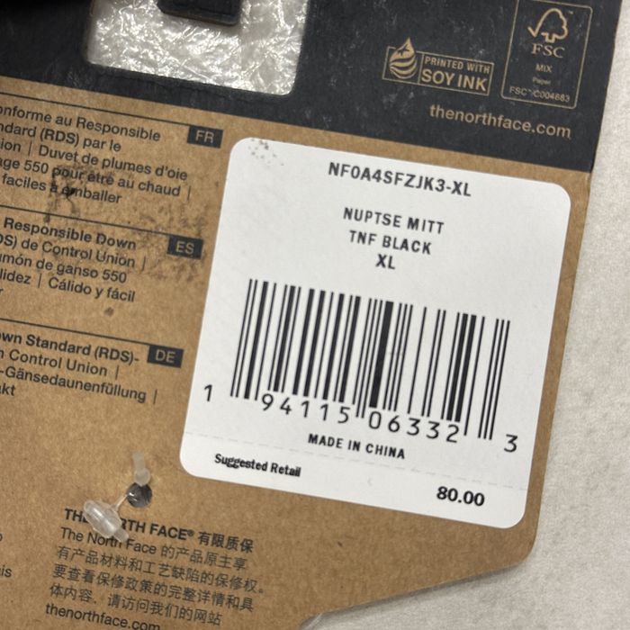 Оригінальні рукавиці The North Face розмір ХL