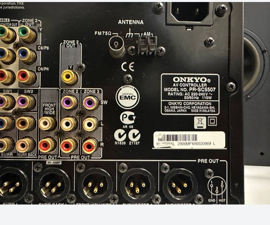 9.2 Przedwzwacniacz Onkyo PR-SC5507, THX Ultra2 Plus Certified, HDMI,