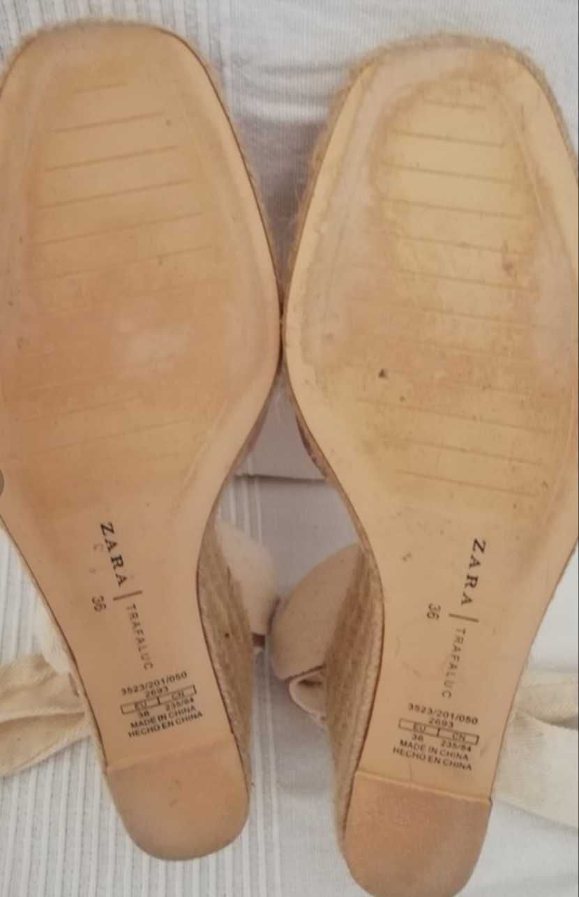 ZARA Espadryle baleriny Na koturnie z limitowanej Trafaluc